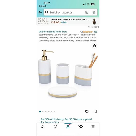 Other - Minamilist bathroom accessories set